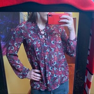 Floral hollister blouse size M